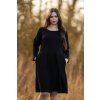 Šaty Marcela wafle černá - výběr rukávu