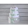 Trojposchodová plienková torta I. mint stuha