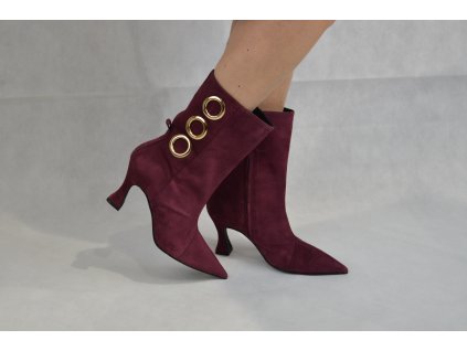 Dámské kotníčkové boty Ezzio vínové