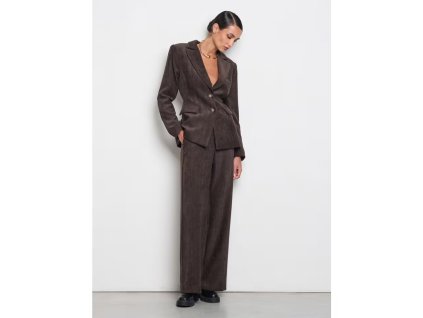 pantaloni palazzo in velluto spigato con tasche rinascimento cfc0126515003 in pantaloni