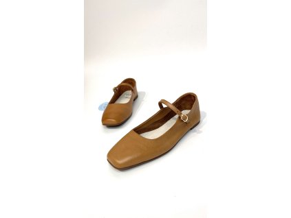 Dámské baleríny TOP3 hnědé