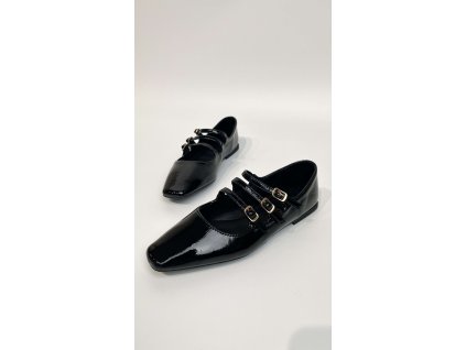 Dámské lakované baleríny Top3 černé