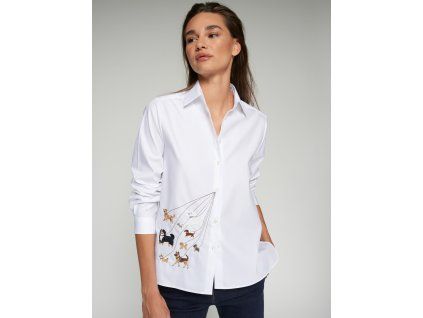 Dámská košile Vilagallo BLANCO TWILL