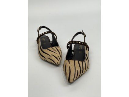 Dámské balerínky Top3 zebra beige