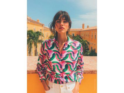 Dámská košile Vilagallo s geometrickým vzorem