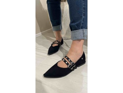 Dámské baleríny Top3 s vybíjenou přezkou