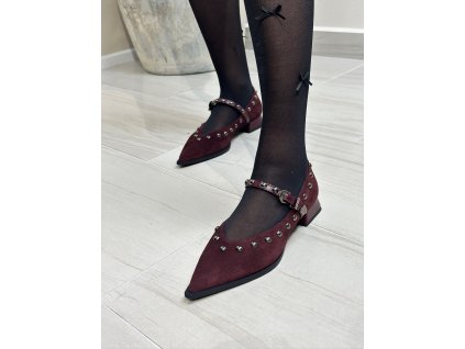 Dámské baleríny Dibia vínové