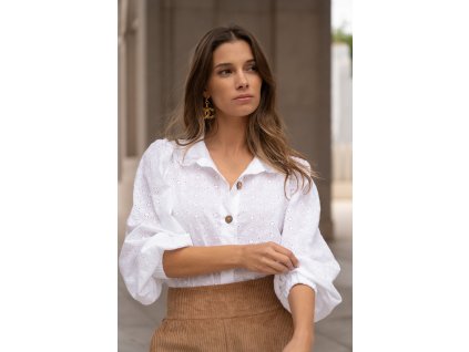 Dámská halenka Sole FLORA bílá madeira