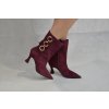 Dámské kotníčkové boty Ezzio vínové