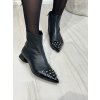 Dámské kotníčkové boty Ezzio černé s vybíjením