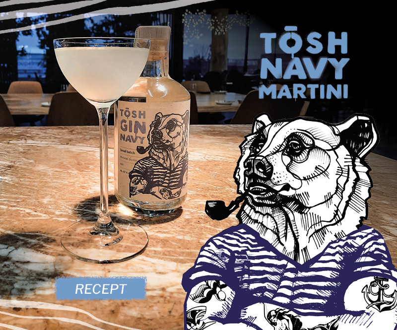 TOSH GIN NAVY strength - recept na martini na IG