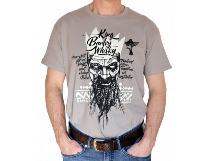 Triko - Whisky King Barley - pánské/unisex - šedé