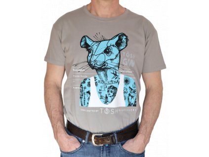 Triko - TŌSH GIN modrý - pánské/unisex - šedé