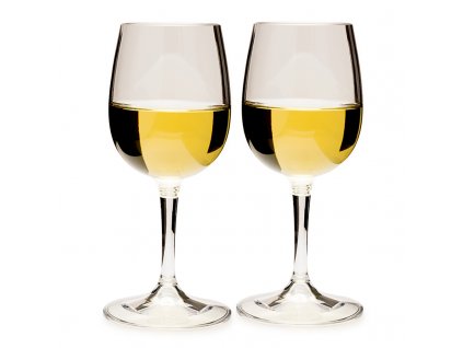 Set skládacích pohárů na červené GSI Outdoors Nesting Wine Glass Set