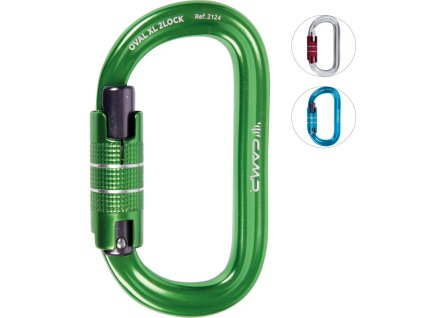 Oválná karabina s twist lockem C.A.M.P. Oval XL 2Lock