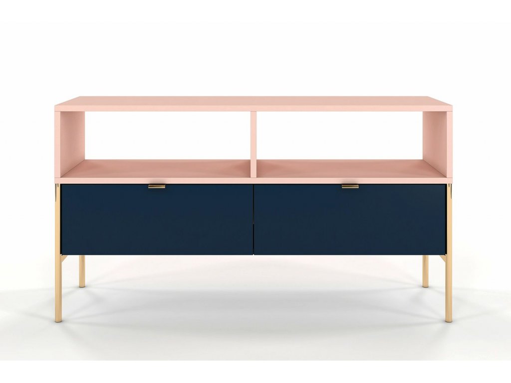 TV stolek POLYKA, modro-růžový
