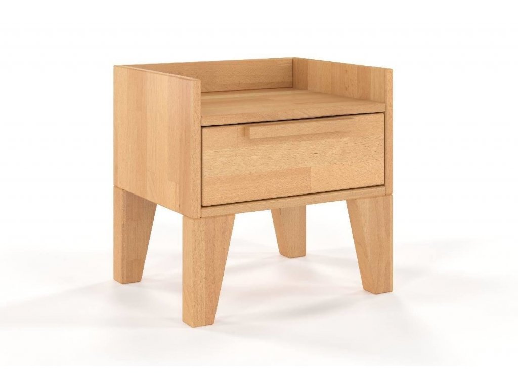Noční stolek CHLOE, bukové dřevo (Barva přírodní)