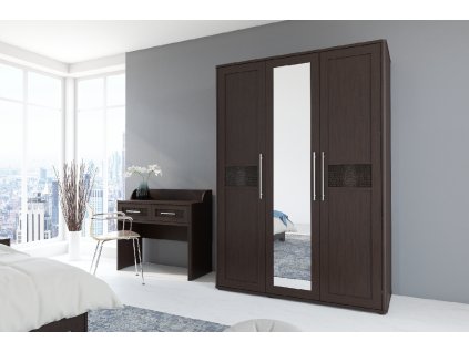 Šatní skříň 3-dvéřová TOKIO, wenge
