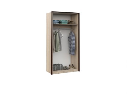 Šatní skříň 2-dvéřová ASHLEY sonoma/wenge