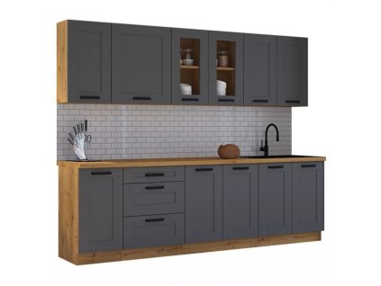Kuchyňská linka Lana dustgrey artisan 260 bez pracovní desky11