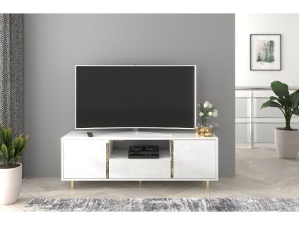 TV stolek ALODYA, bílý