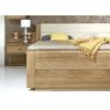 LIDO 28053 15 Eiche tm Frontalansicht halbes Bett 180x200cm m.Polster Kopfteil Kl magnolie schwebender Naka H48cm