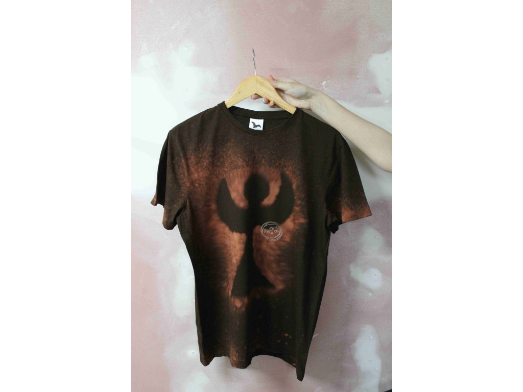 t-shirt uni L batik cotton brown