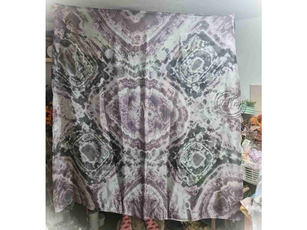 hodvábna šatka batikovaná 140x140cm, pareo  kusovka-autorský kus