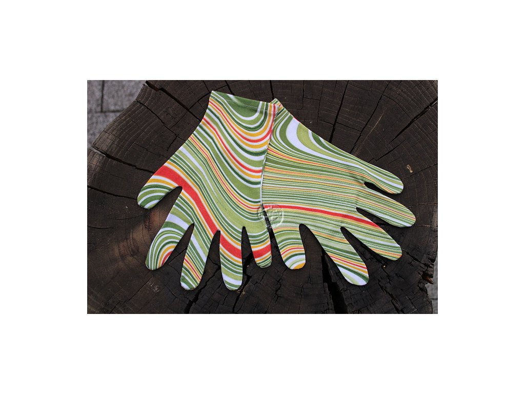 rukavice 5-prsté úpletové zelené