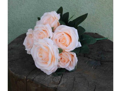 Ruže jednofarebné kytica 45cm - dekorácia