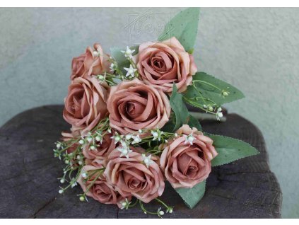 Kytica ruží 35cm - dekorácia