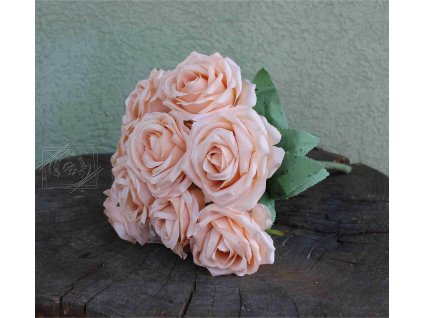 Kytica jednofarebných ruží 35cm - dekorácia