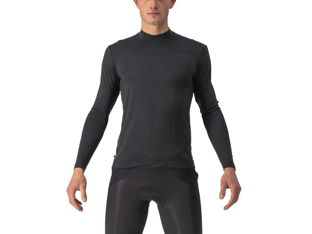 Castelli Bandito Wool LS Baselayer (Farba CST-Bandito-Wool-LS-Baselayer-Black-010, Veľkosť XXL)