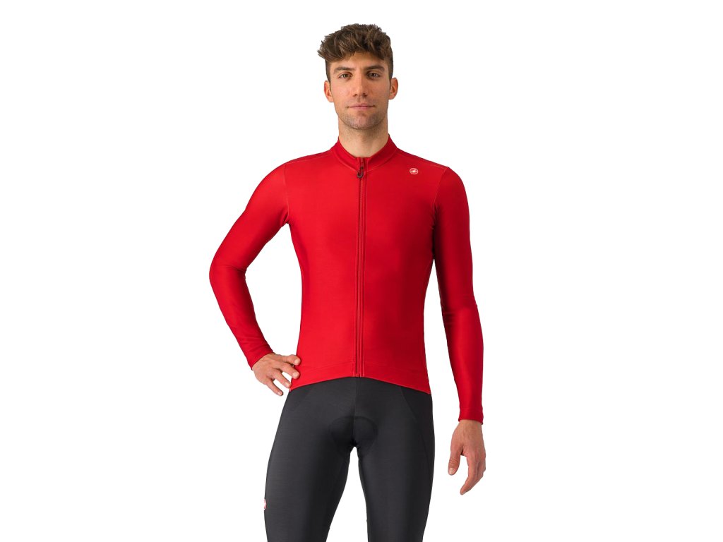 Castelli Espresso Thermal LS, Rich red (Veľkosť 3XL)