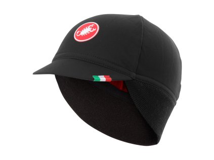 Castelli Difesa Thermal cap - Čierno červená (Veľkosť UNI)