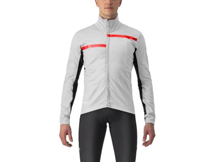 Castelli Transition 2 (Farba CST-Transition-2-Jacket-Silver-Gray/Dark-Gray-Red-Reflex-870, Veľkosť XXL)