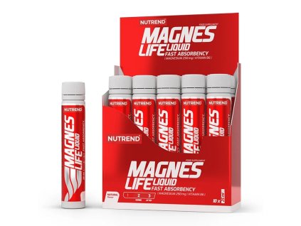 Nutrend MagnesLife 10x25ml, Bez príchute  Rýchlo vstrebateľný proti únave i kŕčom