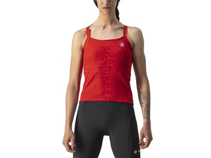 Castelli Promessa Jacquard Bavette Top W - Červená (Veľkosť XS)