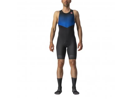 Castelli SD Team Race, Italia blue/ Black  Triatlon kombinéza pre krátke a sprint disciplíny