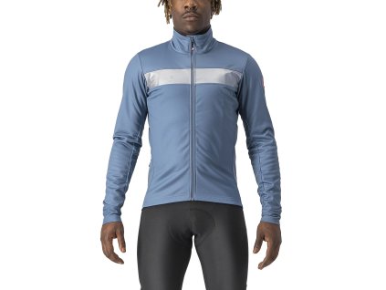 Castelli Raddoppia 3 (Farba CST-Raddoppia-3-Jacket-Silver-Gray/Red-Reflex-870, Veľkosť XXL)