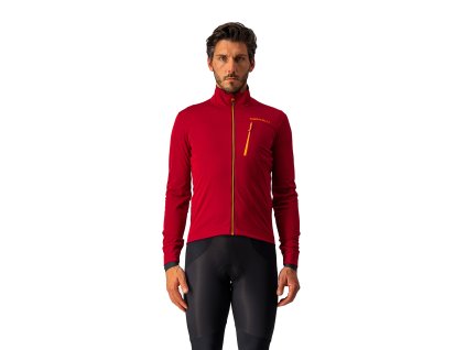 Castelli Go Jacket, Dark red  Mierne zateplená univerzálna bunda na bicykel