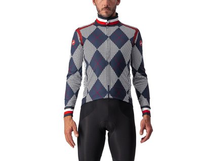 Castelli Perfetto RoS Limited edition - Savile blue/biela/červená (Veľkosť M)