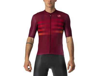 Castelli Endurance Pro SS - Bordová/červeno oranžová (Veľkosť XXL)