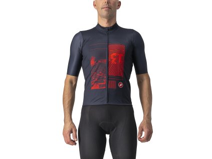 Castelli 13 Screen Limited SS - Savile blue/červená (Veľkosť XXL)