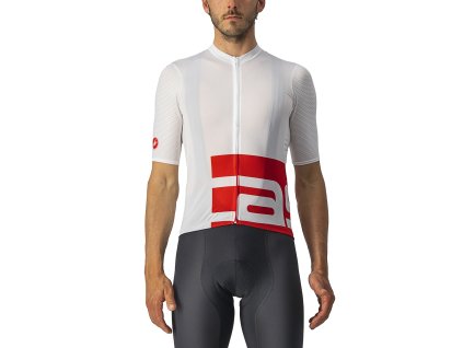 Castelli Downtown Limited SS - Biela/červená (Veľkosť XXL)