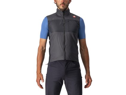 Castelli Unlimited Puffy Vest - Tmavá šedá/čierna/strieborno šedá (Veľkosť XXL)