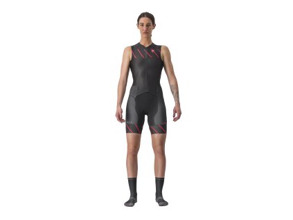 Castelli TRI Free Sanremo W Suit SLV - Čierna/ibišteková (Veľkosť XS)