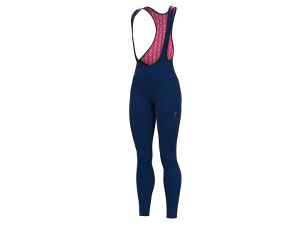 ALÉ SOLID Essential W, Navy blue  Dámske dlhé zateplené nohavice s trakmi
