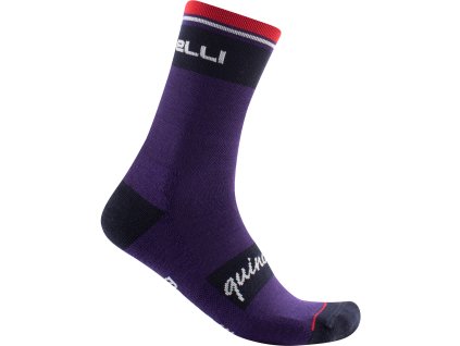 Castelli Quindici Soft Merino, Lilac  Zimné cyklistické ponožky s výškou 15cm