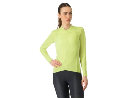 Castelli Anima 4 W LS jersey, Lime  Dámsky letný dres s dlhými rukávmi